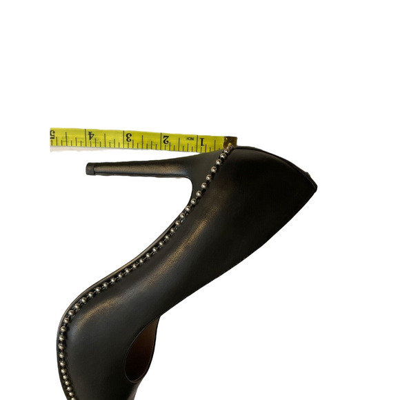 BCBGeneration Pumps High Heel Women's Size 6.5 Black Silver Holli Chain - Picture 12 of 14